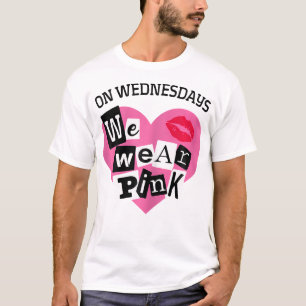 T-shirt Le Mercredi Nous Portons Pink Funny Valentine