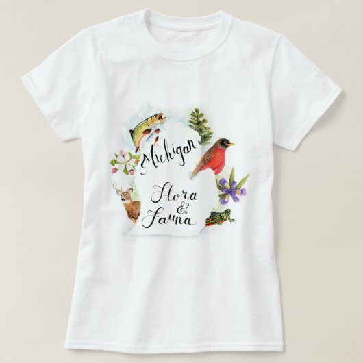 T-shirt Le Michigan Flora et faune (Design devant)