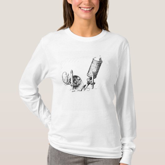 T-shirt Le microscope de Robert Hooke (Devant)