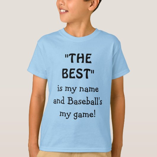 T-shirt Le Mieux Est Mon Nom Citation Drôle Baseball (Devant)