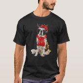 T-shirt Le mignon Bernard Christmas Tree Lights Chien (Devant)