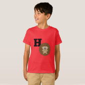 T-shirt Le mignon H est pour le hérisson (Devant entier)