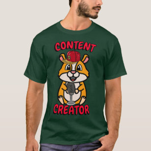 T-shirt Le mignon hamster est un créateur de contenu