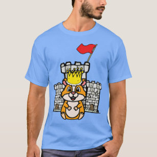 T-shirt Le mignon hamster orange est roi du château