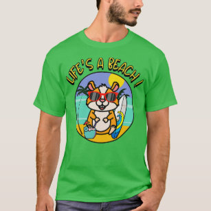 T-shirt Le mignon hamster Se rend à la plage