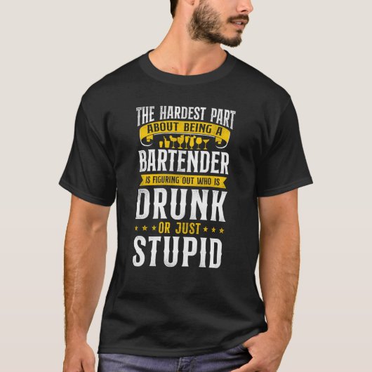 T-shirt Le Mixologue Du Bartender Le Plus Difficile À Fair (Devant)