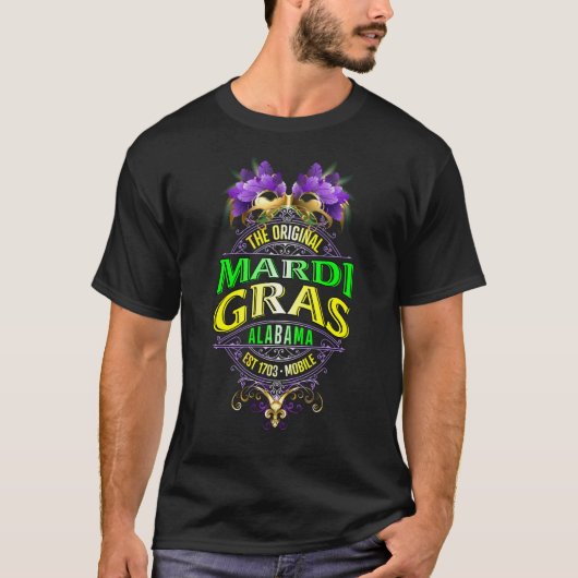T-shirt Le Mobile d'origine Alabama Mardi Gras (Devant)