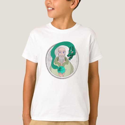 T-shirt Le moine et le dragon (Devant)