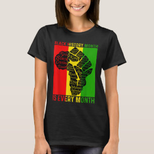 T-shirt Le Mois de l'Histoire Noire est chaque mois Power 