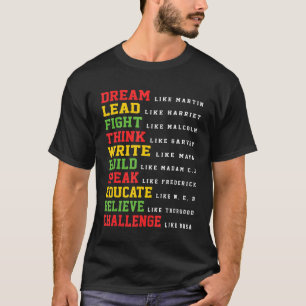 T-shirt Le Mois de l'Histoire Noire Le rêve de chemise Com