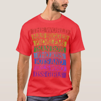 T-shirt Le Mois gay pride LGBT Le Monde A Des Problèmes Pl