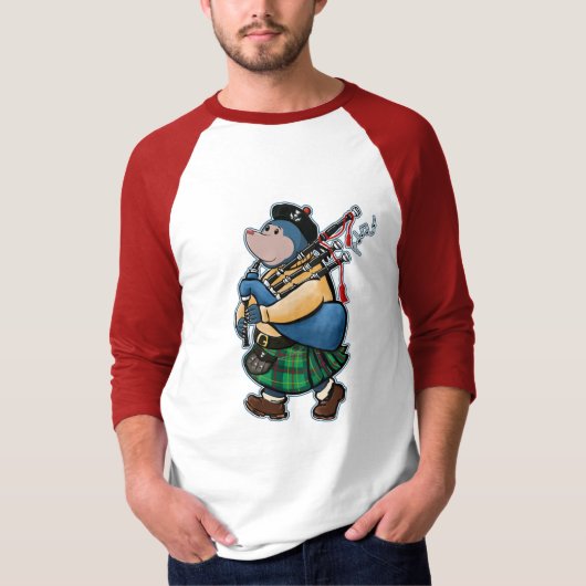 T-shirt Le Mole Écossais De Kintyre Marche Avec Des Bagnet (Devant)