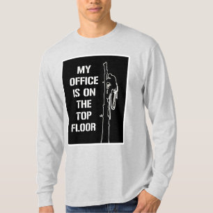 T-shirt Le ` mon bureau est l'arboriste blanc sur dernier