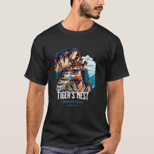 T-shirt Le monastère du nid de tigre Bhutan Paro Himalayan