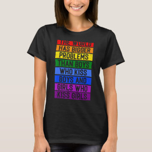 T-shirt Le Monde A De Plus Gros Problèmes Lgbt Community G