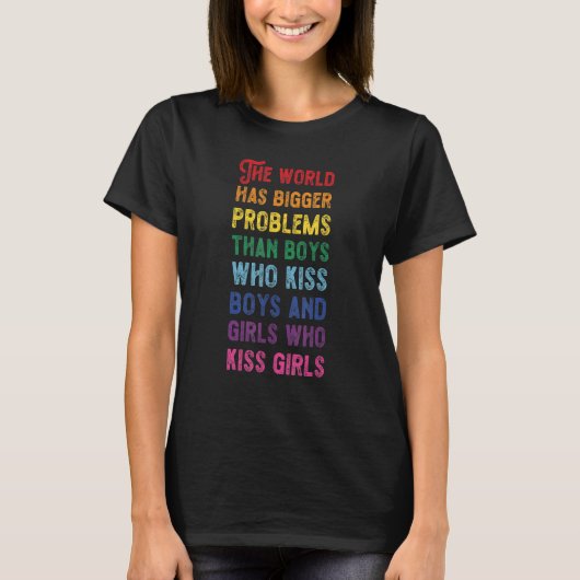 T-shirt Le Monde A Des Problèmes Plus Graves Que La Commun (Devant)