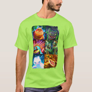 T-shirt Le monde caché   Graphique Dragons lumineux