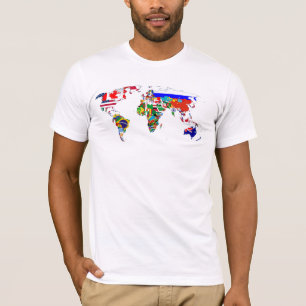 T-shirt Le monde dans les drapeaux