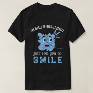 T-shirt "Le Monde Déploie Sa Beauté" Feuille Bleue Sourian