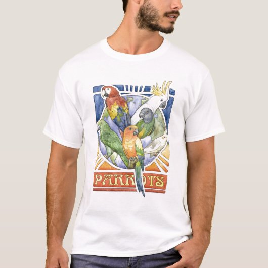 T-shirt Le monde d'un perroquet (Devant)