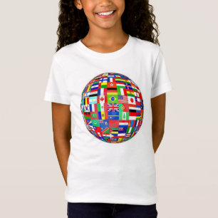 T-Shirt LE MONDE MARQUE LE BALLON DE FOOTBALL