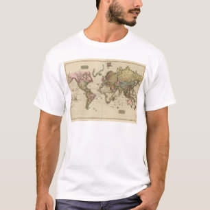 T-shirt Le monde sur la projection de Mercator