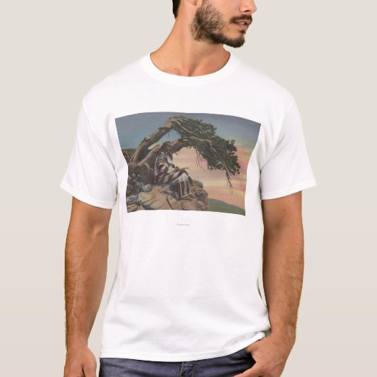T-shirt Le Montana - chef indien en parc national de (Devant)