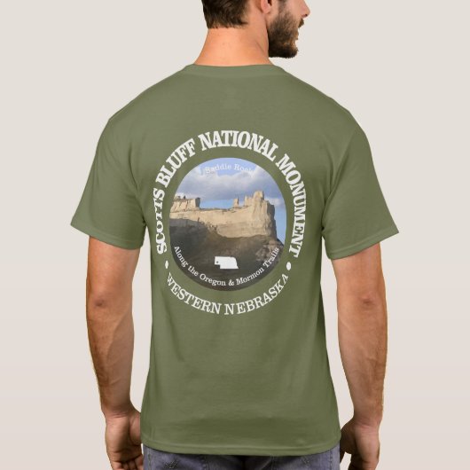 T-shirt Le monument national de Scotts Bluff (Dos)