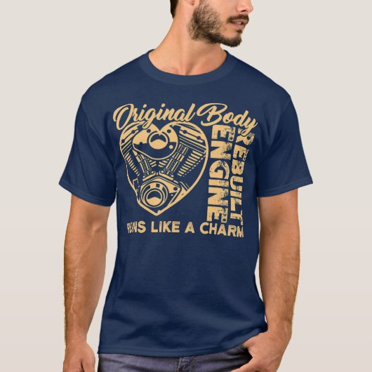 T-shirt Le Moteur D'Origine Corps Reconstruite Fonctionne  (Devant)