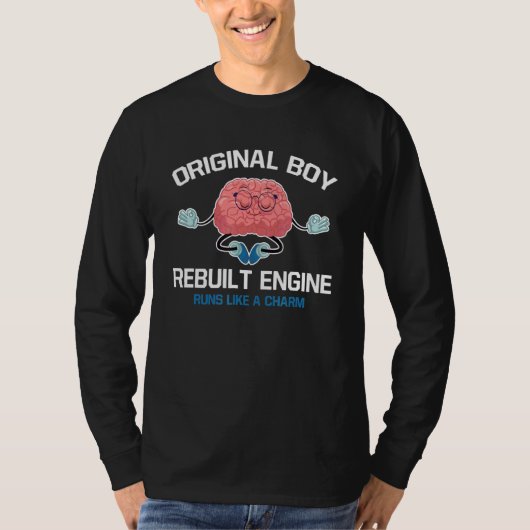 T-shirt Le Moteur D'Origine Reconstruit Boy Fonctionne Com (Devant)