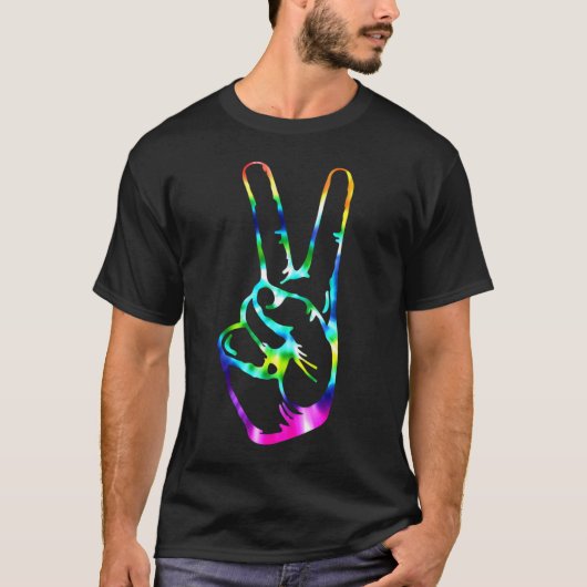 T-shirt Le Motif Rainbow Peace Love Tie Dye (Devant)