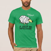 T-shirt Le mouton fait l'impression d'une vache (Devant)