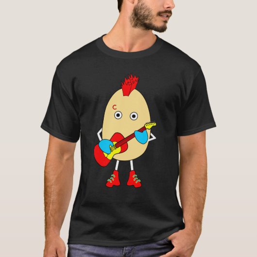 T-shirt Le musicien de rock Egghead (Devant)