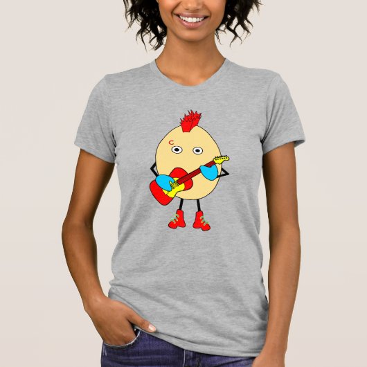 T-shirt Le musicien de rock Egghead (Devant)