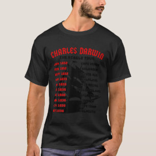 T-shirt Le naturaliste Charles Darwin Beagle mème Tour Ter