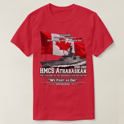 T-shirt Le NCSM Athabaskan (Design devant)