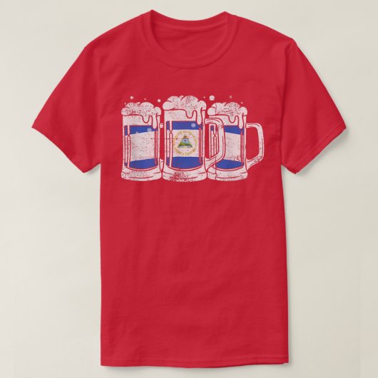 T-shirt Le Nicaragua et la joie d'avoir de la bière  (Design devant)