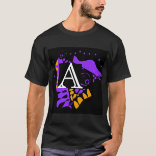 T-shirt Le nid d’oiseaux - Lettre initiale personnalisée A