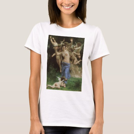 T-shirt Le nid de la Wasp by William Adolphe Bouguereau (Devant)