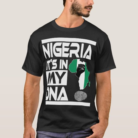 T-shirt Le Nigeria Est Dans Mon ADN Le Drapeau Nigérian Ca (Devant)