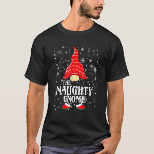 T-shirt Le Noël de la famille assortie du gnome espiègle 