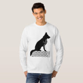 T-shirt Le noeud de marin du berger allemand Loki Noir (Devant entier)