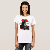 T-shirt Le Noir Conversation aux roses rouges (Devant entier)
