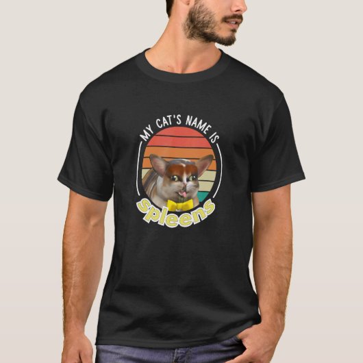 T-shirt Le nom de mon chat est Spleens (Devant)