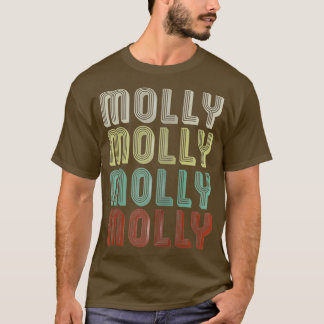 T-shirt Le Nom Est Molly Dans Funny Retro Vintage Disco