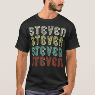 T-shirt Le Nom Est Steven Dans Rétro Vintage Disco Drôle M