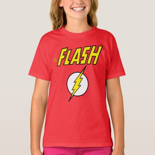 T-shirt Le nom Flash et logo d'éclair (Devant)