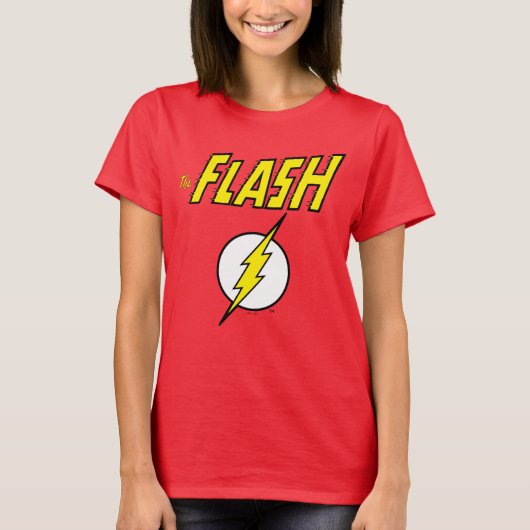 T-shirt Le nom Flash et logo d'éclair (Devant)