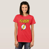 T-shirt Le nom Flash et logo d'éclair (Devant entier)