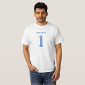 T-shirt Le nombre et le nom faits sur commande d'ours de (Devant entier)